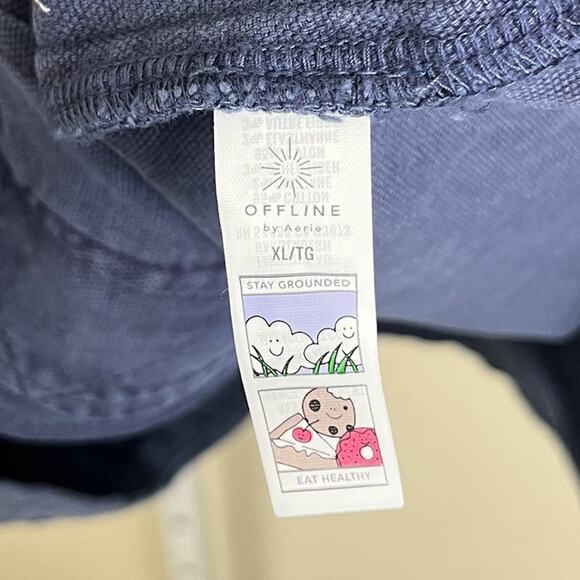 Offline by Aerie Military Vest Jacket Womens Size XL Blue Utility Cargo Snap - Picture 8 of 9